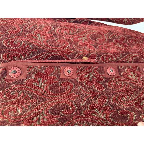 Small Flashback Red Patterned Button-Up Jacket - Picture 3 of 5